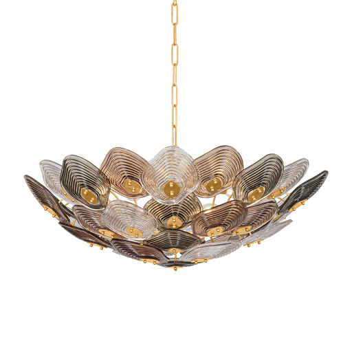 Rubellite Chandelier by Corbett Lighting - Vintage Gold Leaf Finish