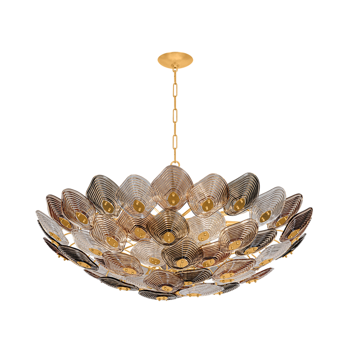 Rubellite Chandelier by Corbett Lighting - Vintage Gold Leaf Finish