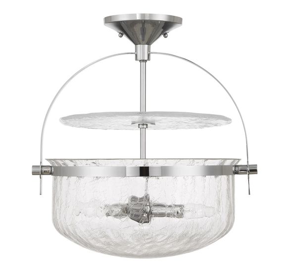 Denmar 4-Light Convertible Semi-Flush or Pendant