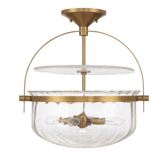 Denmar 4-Light Convertible Semi-Flush or Pendant