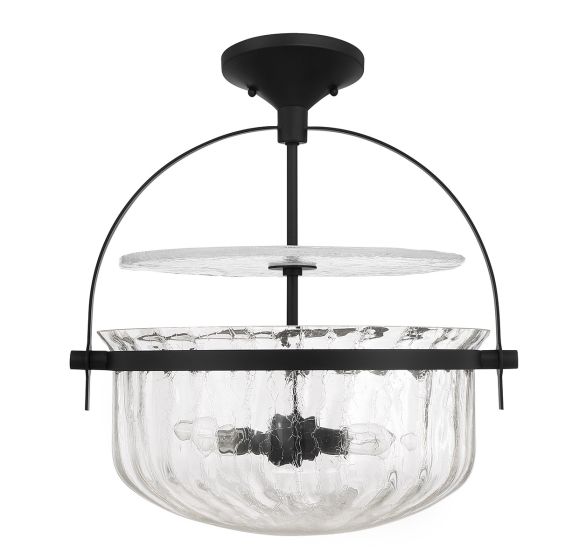 Denmar 4-Light Convertible Semi-Flush or Pendant