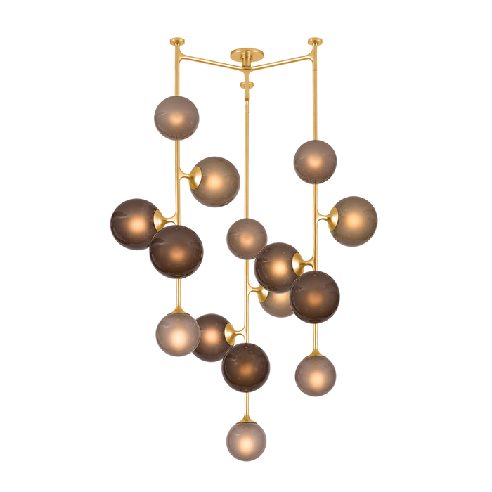 Sunstone Chandelier by Corbett Lighting - Vintage Gold Leaf Finish