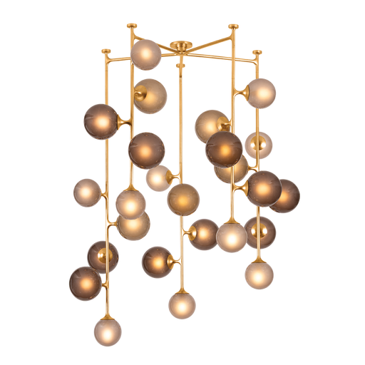 Sunstone Chandelier by Corbett Lighting - Vintage Gold Leaf Finish