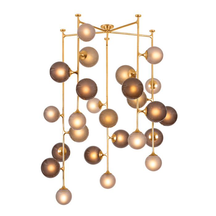 Sunstone Chandelier by Corbett Lighting - Vintage Gold Leaf Finish