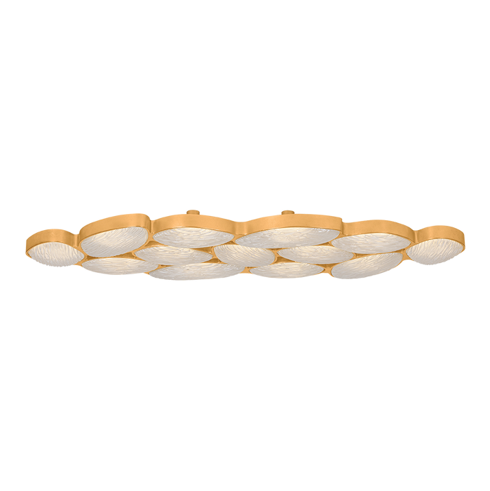 Kitz Semi Flush by Corbett Lighting - Vintage Gold Leaf Finish