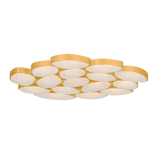 Kitz Semi Flush by Corbett Lighting - Vintage Gold Leaf Finish