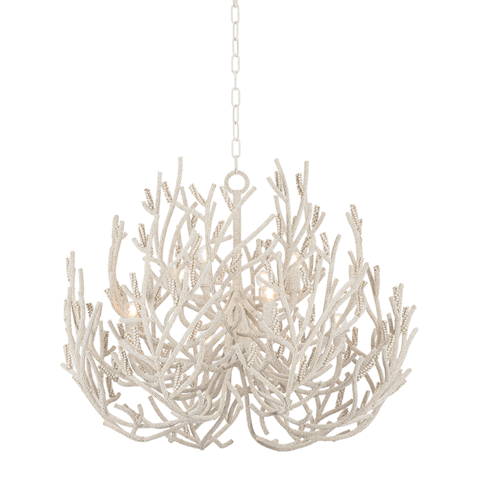 Allenhurst Chandelier by Corbett Lighting - Cream Gesso Finish