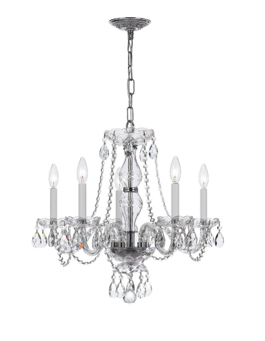 Crystorama - 5085-CH-CL-MWP - Five Light Chandelier - Traditional Crystal - Polished Chrome