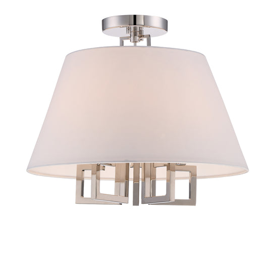 Crystorama - 2255-PN_CEILING - Five Light Semi Flush Mount - Westwood - Polished Nickel