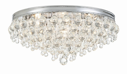 Crystorama - 138-CH - Six Light Flush Mount - Calypso - Polished Chrome