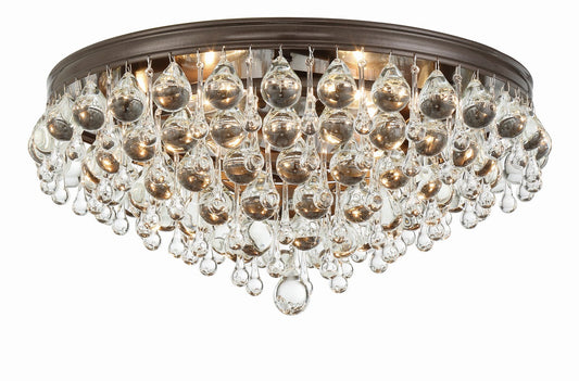 Crystorama - 138-VZ - Six Light Flush Mount - Calypso - Vibrant Bronze