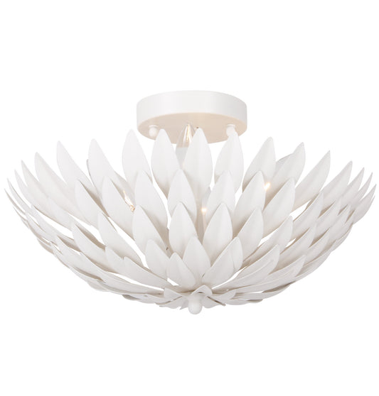 Crystorama - 505-MT - Four Light Semi Flush Mount - Broche - Matte White