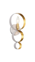 Load image into Gallery viewer, Crystorama - 581-MT-GA - One Light Wall Sconce - Luna - Matte White / Antique Gold
