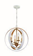 Load image into Gallery viewer, Crystorama - 584-MT-GA - Four Light Mini Chandelier - Luna - Matte White / Antique Gold
