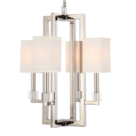 Crystorama - 8884-PN - Four Light Chandelier - Dixon - Polished Nickel