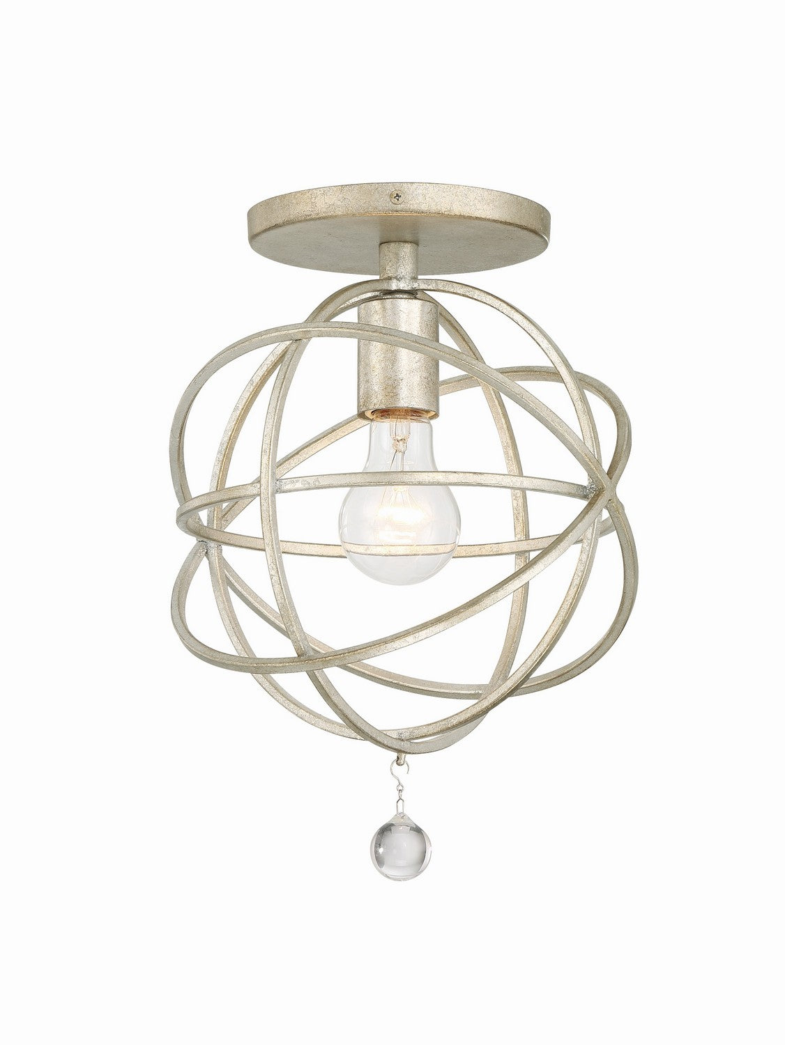 Crystorama - 9220-OS_CEILING - One Light Semi Flush Mount - Solaris - Olde Silver