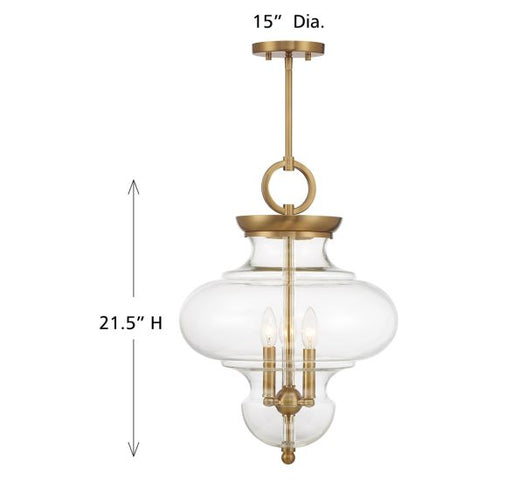 Bergdorf 3-Light Pendant by Savoy House