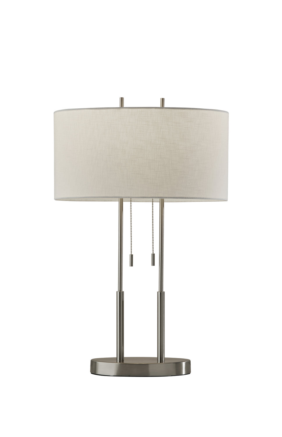 Adesso Home - 4015-22 - Two Light Table Lamp - Duet - Brushed Steel