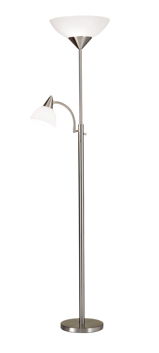 Adesso Home - 7202-22 - Two Light Torchiere - Piedmont - Brushed Steel