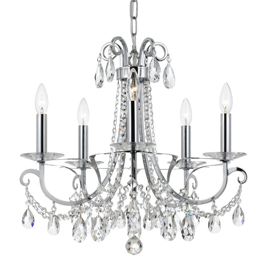 Crystorama - 6825-CH-CL-MWP - Five Light Chandelier - Othello - Polished Chrome