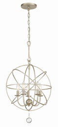 Load image into Gallery viewer, Crystorama - 9224-OS - Five Light Mini Chandelier - Solaris - Olde Silver
