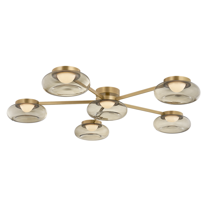 Opalesce Semi Flush by Sonneman - Modern Brass Finish