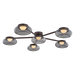 Opalesce Semi Flush by Sonneman - Black Brass Finish