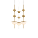 Zhora Chandelier by Sonneman - Modern Brass Finish