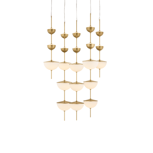 Zhora Chandelier by Sonneman - Modern Brass Finish