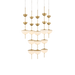 Zhora Chandelier by Sonneman - Modern Brass Finish