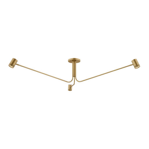 Vertex Semi Flush by Sonneman - Modern Brass Finish