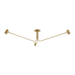 Vertex Semi Flush by Sonneman - Modern Brass Finish