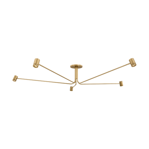 Vertex Semi Flush by Sonneman - Modern Brass Finish