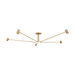 Vertex Semi Flush by Sonneman - Modern Brass Finish