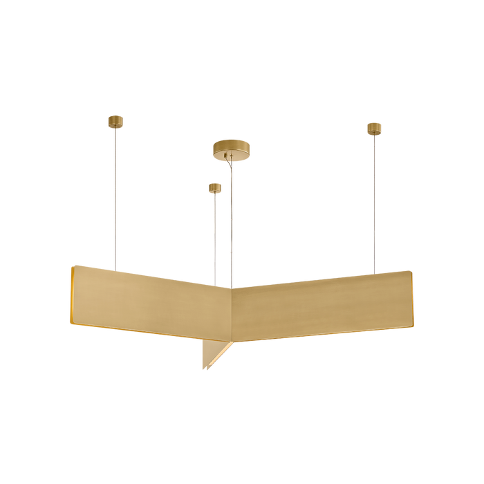 Maxwell Chandelier by Sonneman - Modern Brass Finish
