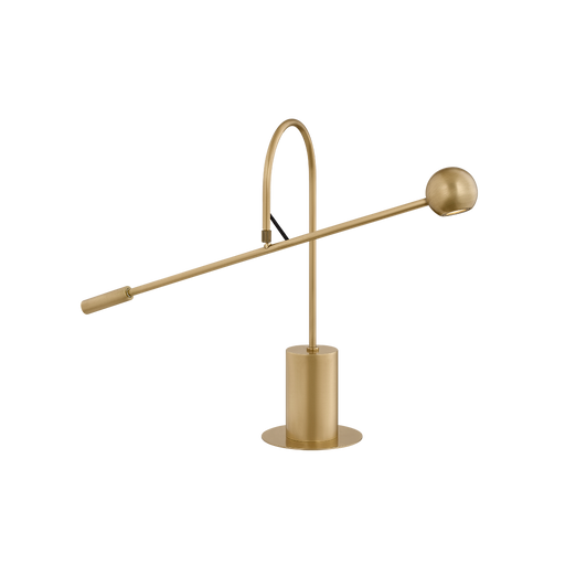 Micro-Orbiter Rechargeable Table Lamp by Sonneman - Modern Brass Finish