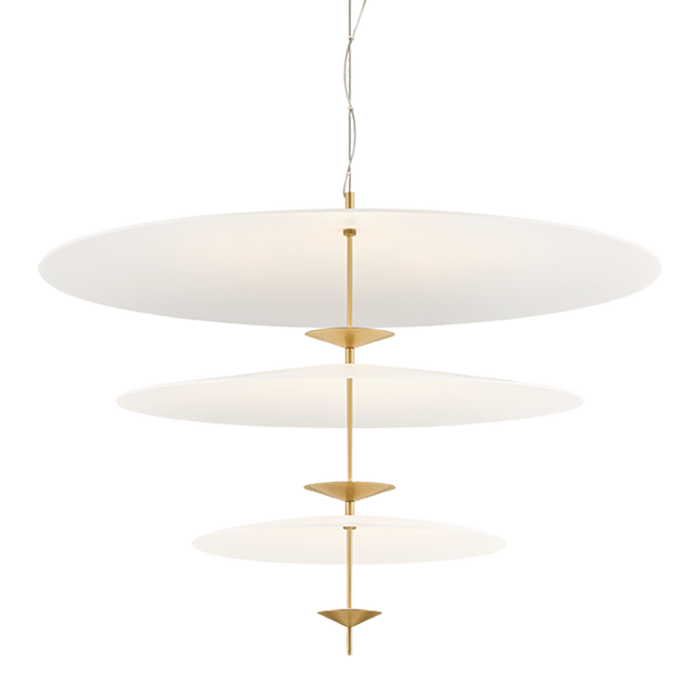 Moleculis Chandelier by Sonneman - Modern Brass Finish