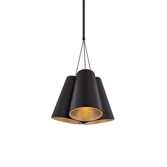 Aether Chandelier by Sonneman - Black Brass Finish