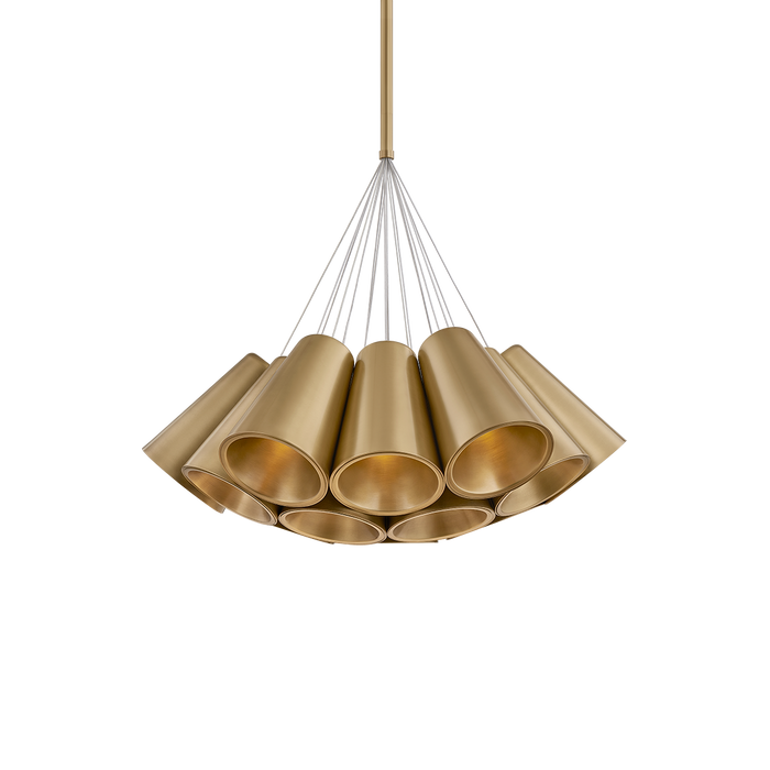 Aether Chandelier by Sonneman - Modern Brass Finish