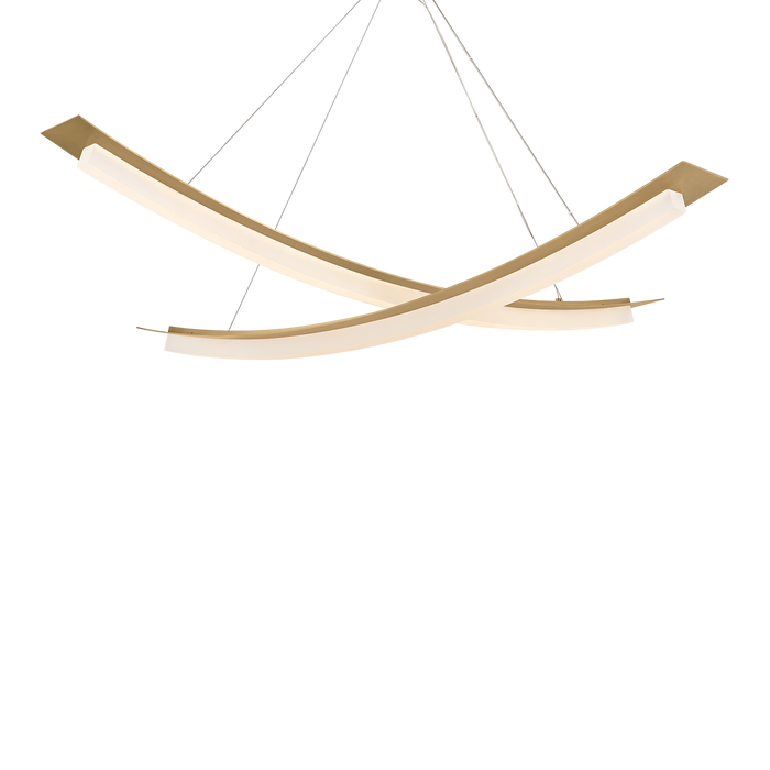 Kaguya Chandelier by Sonneman - Modern Brass Finish