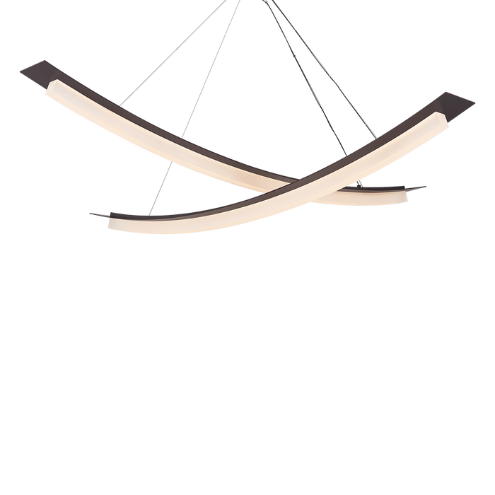 Kaguya Chandelier by Sonneman - Black Brass Finish