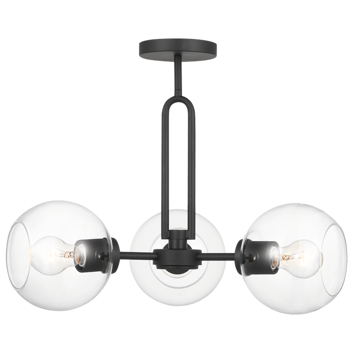 Codyn Three Light Semi-Flush Convertible Pendant by Visual Comfort Studio