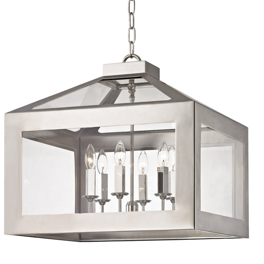 Crystorama - 6056-PN - Six Light Chandelier - Hurley - Polished Nickel