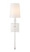 Calera 1 Light Wall Sconce in Polished Nickel Finish and White Fabric Shade - Minka-Lavery