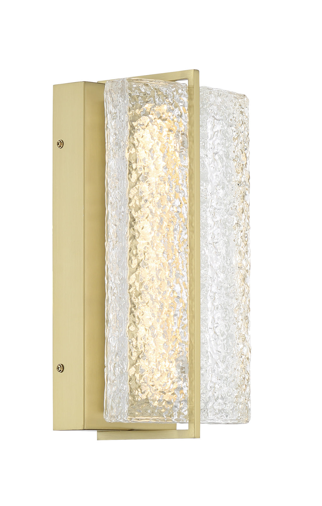 Sevryn LED Wall Sconce in Soft Brass Finish with Cast Clear Crystal Glass - Minka-Lavery
