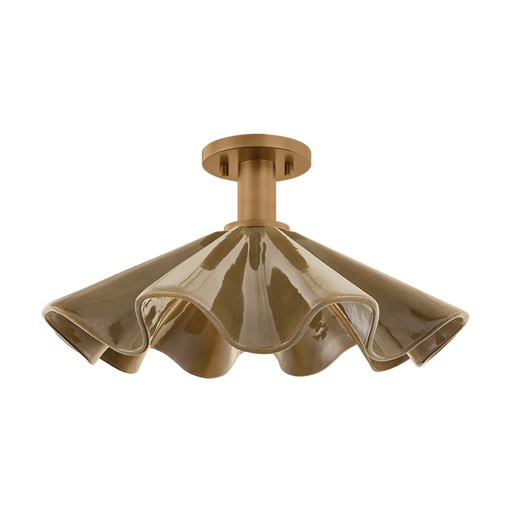 Libertyville Semi Flush by Hudson Valley Lighting - Patina Brass Finish