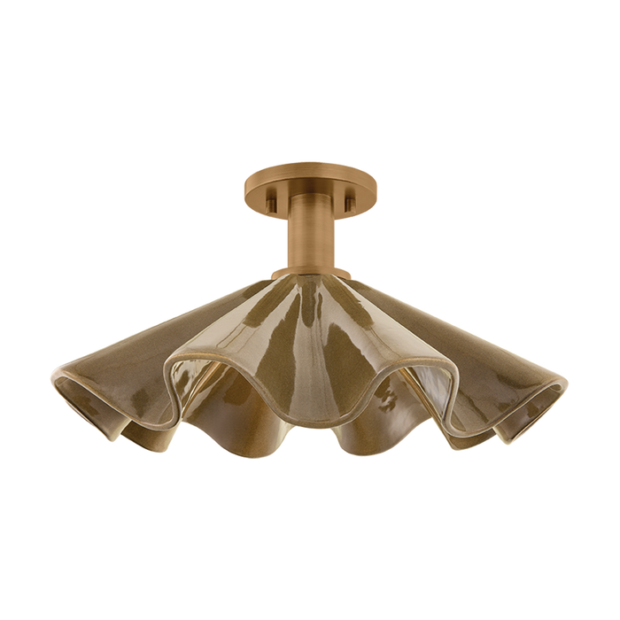 Libertyville Semi Flush by Hudson Valley Lighting - Patina Brass Finish