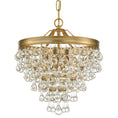 Load image into Gallery viewer, Crystorama - 130-VG - Three Light Mini Chandelier - Calypso - Vibrant Gold
