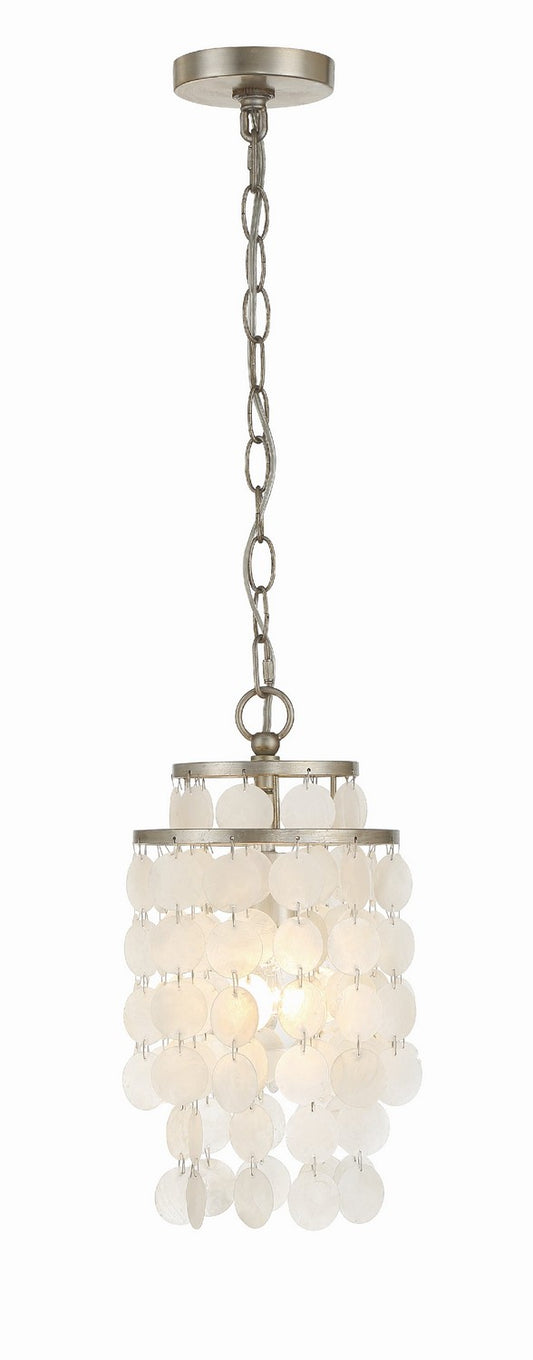 Crystorama - BRI-3000-SA - One Light Mini Chandelier - Brielle - Antique Silver