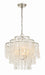 Crystorama - BRI-3008-SA - Four Light Chandelier - Brielle - Antique Silver